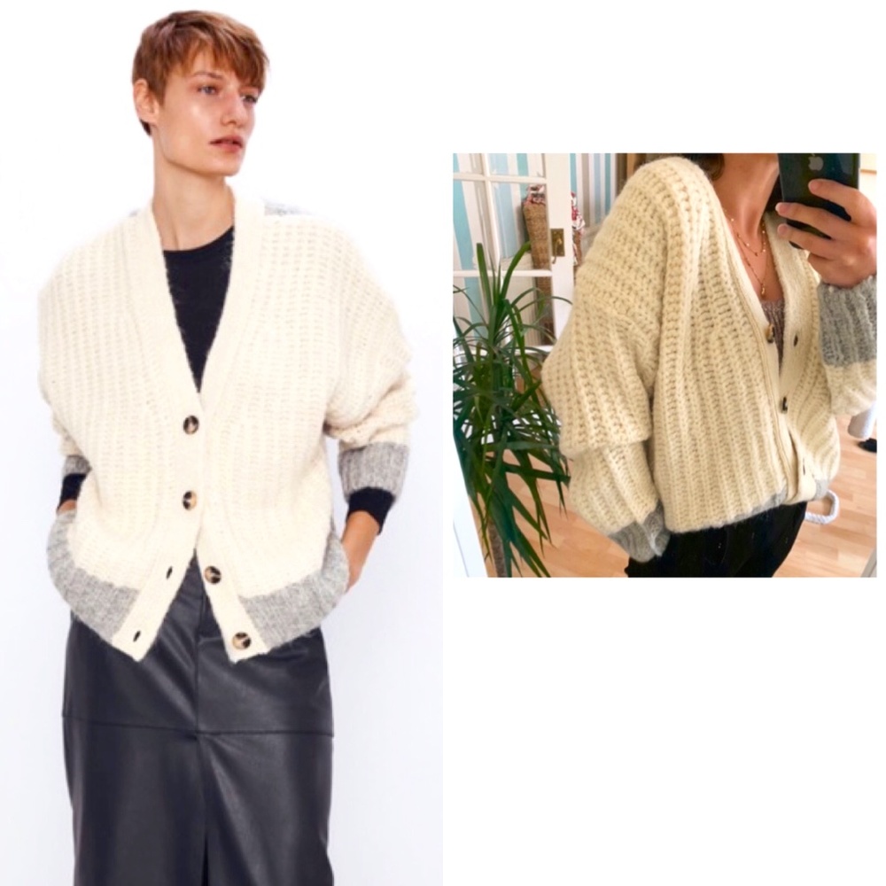 ZARA WOOL AND ALPACA BLEND CARDIGAN NWT
